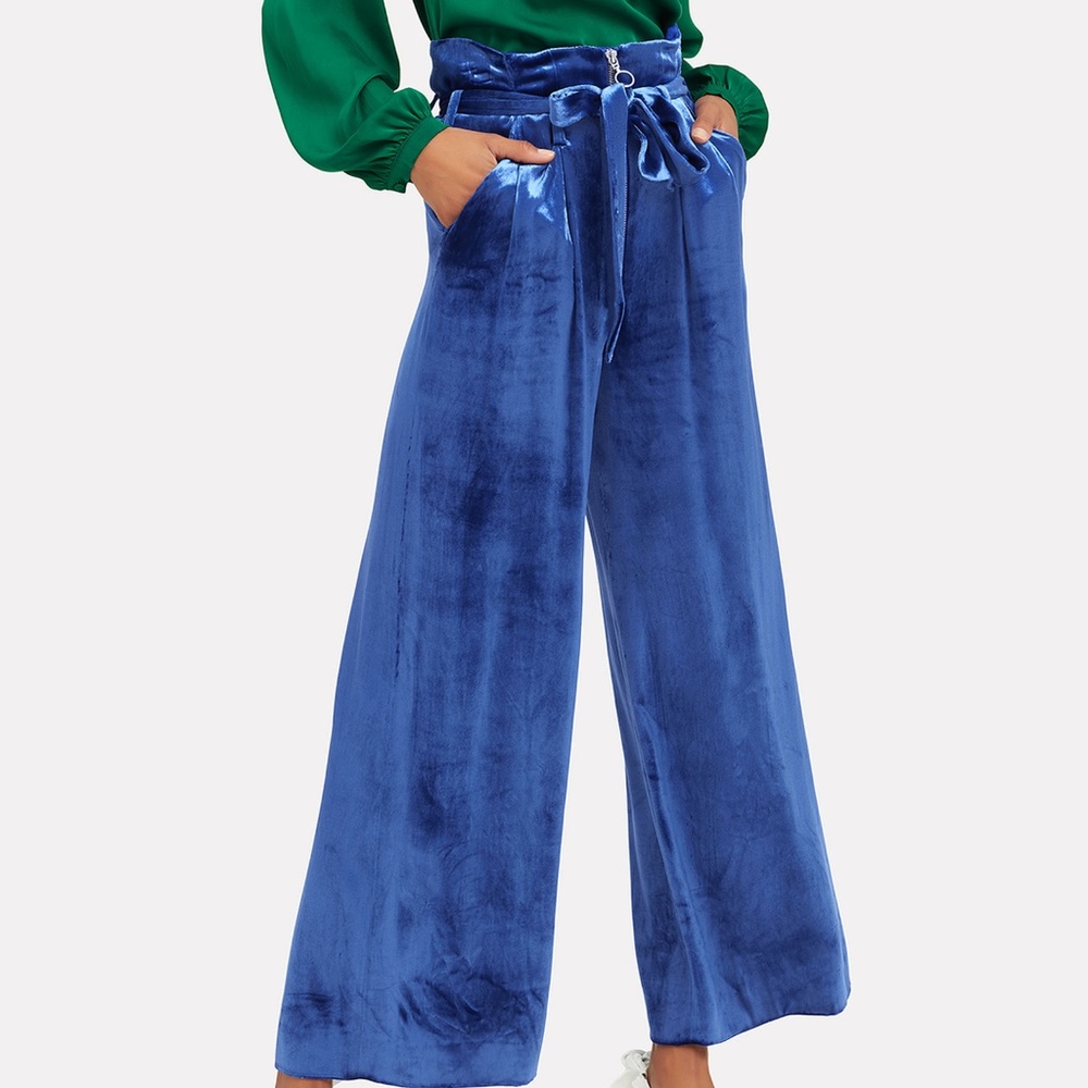 INTERMIX Claudia Velvet Pants Size 4 - Picture 1 of 4